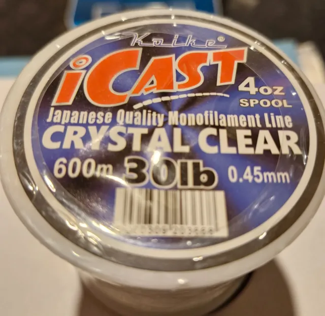 KOIKE ICAST CLEAR Quality Mono Fishing Line 4oz Spools 15lb to