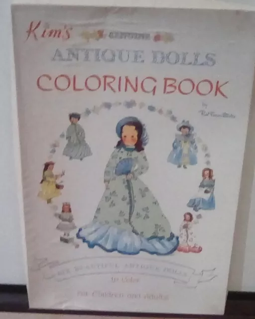 Red Farm Studio Antique Dolls Large Coloring Book 6 Pages Detached Complete
