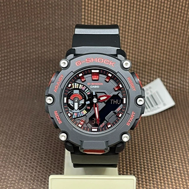 CASIO G-SHOCK GA-2200BNR-1A Black Red Resin Analog Digital Sports Men's ...