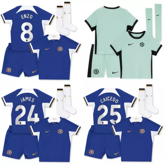 Chelsea Kid's Football Kit Nike 2023/24 Mini Kit - New