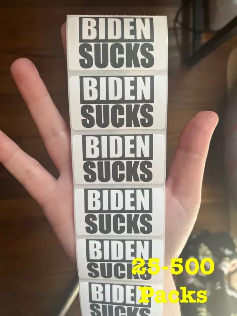 "BIDEN SUCKS" 25-500 Pack political stickers joe decals election SLEEPY kamala