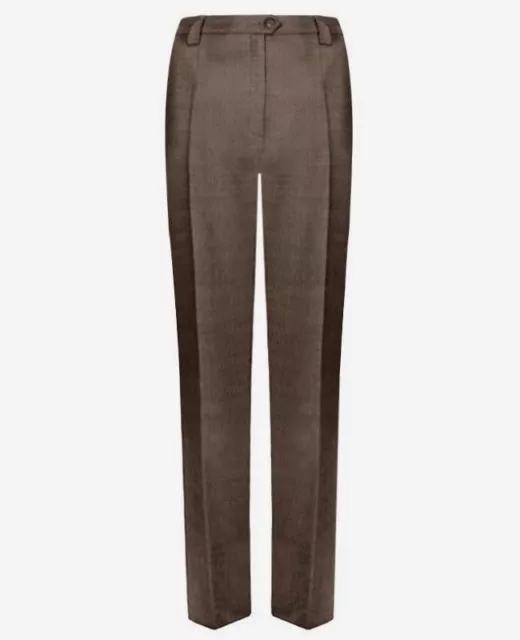 Javier Simorra Brown non-wool flannel classic trousers. RRP £129