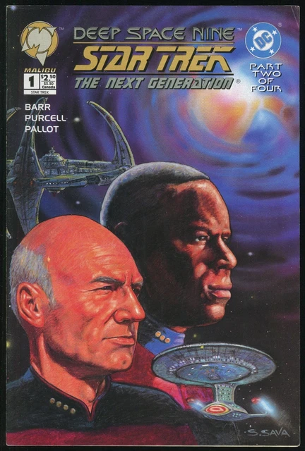 Star Trek Next Generation Deep Space Nine Comic Set Parts 1-2-3-4 Lot DC Malibu 4