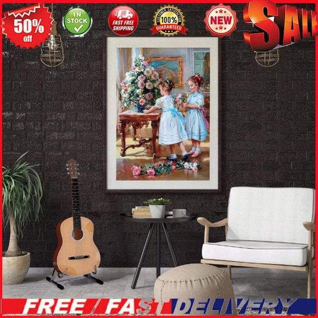 Two Sisters Oil Paint By Numbers Kit DIY Acrylic Painting Frameless Gift (B2205)