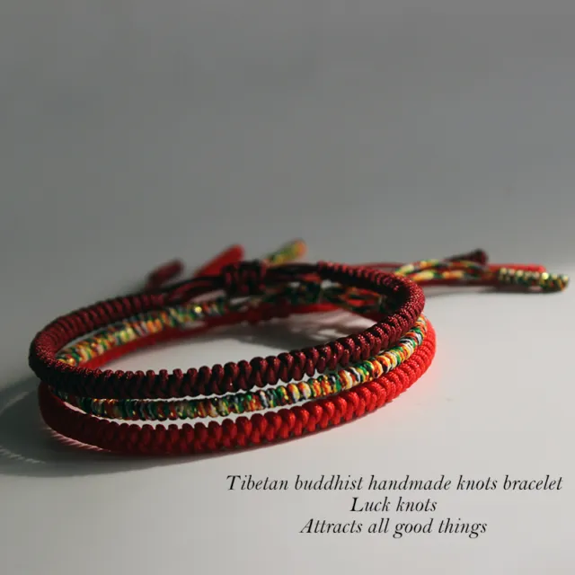 Lucky Handmade Buddhist Knots Rope Bracelet Tibetan Rope Bracelet Luck new 2