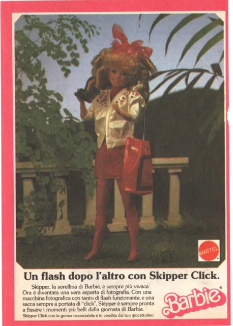 Barbie Skipper Click Pubblicità 1987 Italian Magazine Advertising 18x13 cm