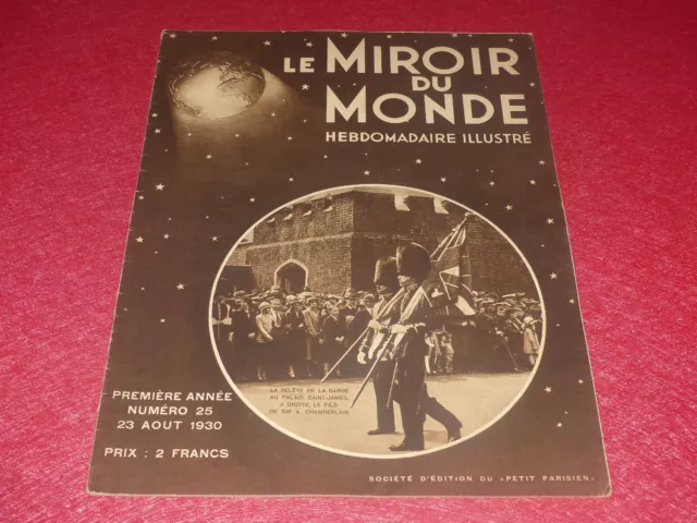 [PRESSE 1930 PHOTOS] LE MIROIR DU MONDE # 25  23 AOUT  1930 Chine Tongs