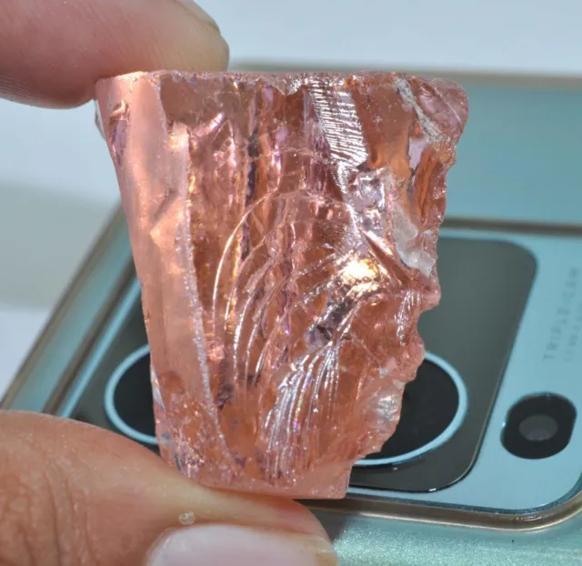 297 Ct Certified Natural Pink Color Zircon Rough Cambodia Loose Gemstone
