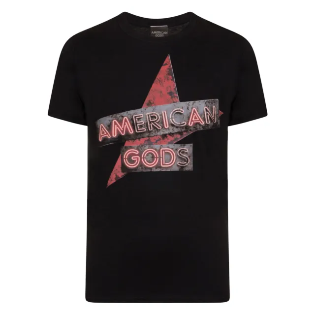 American Gods - T-shirt ufficiale con grafica teschio di bufalo/logo - uomo