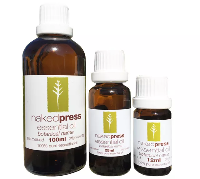 100% PURE AROMATHERAPY GRADE ESSENTIAL OILS- NakedPress - 5ML,12ML, 25ML,100ML