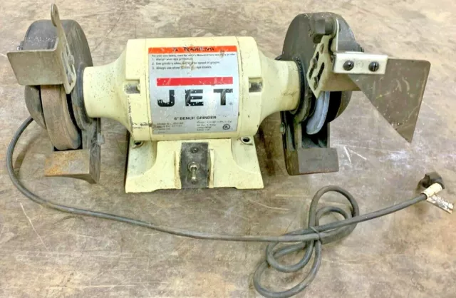 Jet 6" Bench Grinder, Jbg-6A, 1/2 Hp, 1 Ph, 115 V, 5 A, 1/2" Arbor, **Works**