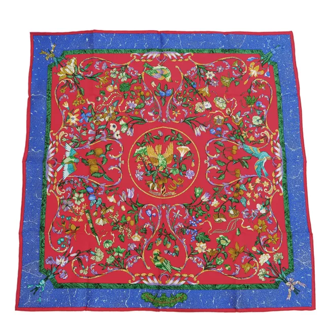 HERMES CARRE90 SCARF Pink Blue Ladies Silk Ore Of The East And West Zoe ...