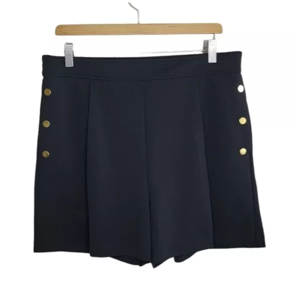 ELLEN TRACY | Black High Waisted Pull-On Sailor Shorts, Womens size ...