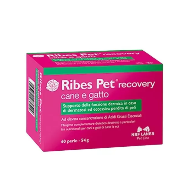 Nbf Lanes Ribes Pet Recovery 60 Perle per CANI e GATTI → Integratore Dermatite