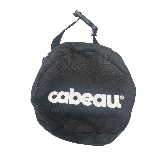 cabeau pillow bag small round black pack 6" diameter 3" tall zipper opening READ