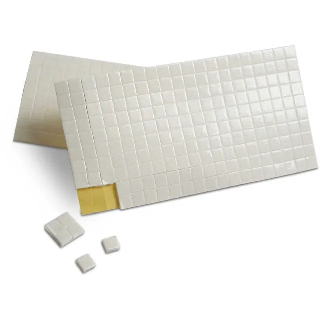 Foampads - Klebepads 3D-Effekte Sticker, doppelseitig klebend, weiß 5 x 5 x 1 mm 2