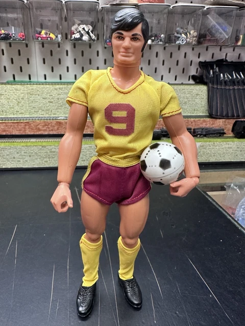 Jouet Vintage FLEXY RUBBER TOY Football - Hong Kong Années 70/80 - Action Figure Rétro
