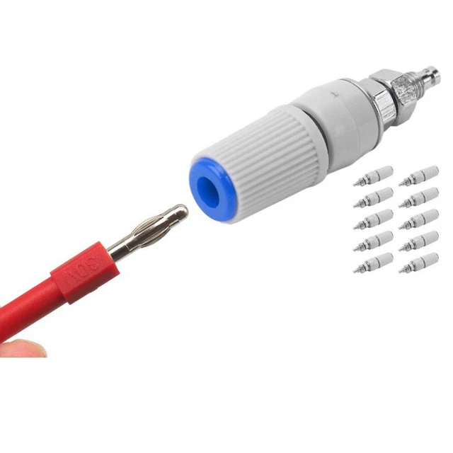 Hochwertiger vernickelter Bananenstecker Klemmenstecker für Lautsprecher