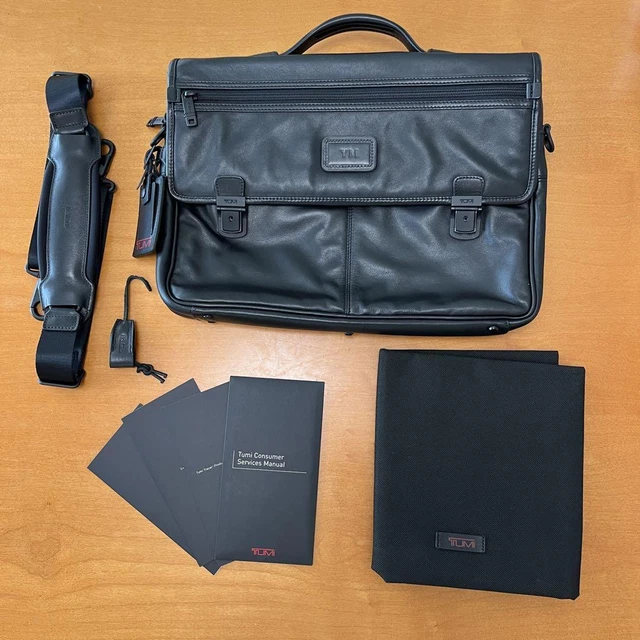 Tumi 96167DH ALPHA Napa leather slim flap black