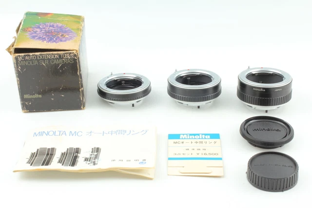 [Casi MINT] Minolta MC Auto Extension Tubes 14mm 21mm 28mm Con CajaDe JAPÓN