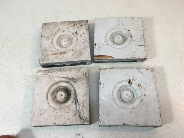 4 Architectural / Bullseye  Victorian Door Trim Plinth Block Pediment Trim 4.5IN 5