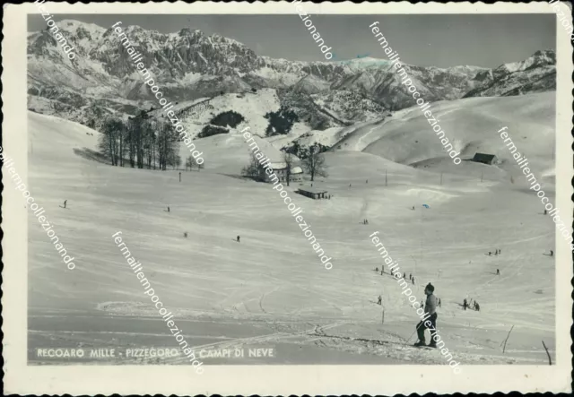 cg578 cartolina recoaro mille pizzegoro i campi di neve vicenza