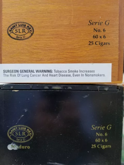 Lot (2) WOODEN SAINT LUIS REY SLR RESERVA ESPECIAL ROTHCHILDE CIGAR BOXES