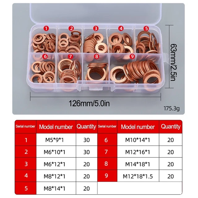 10 Rondelle Di Rame 12x20x1.5mm - Per Raccordi Idraulici, Carburante, Tenute Stagne - Foto 6