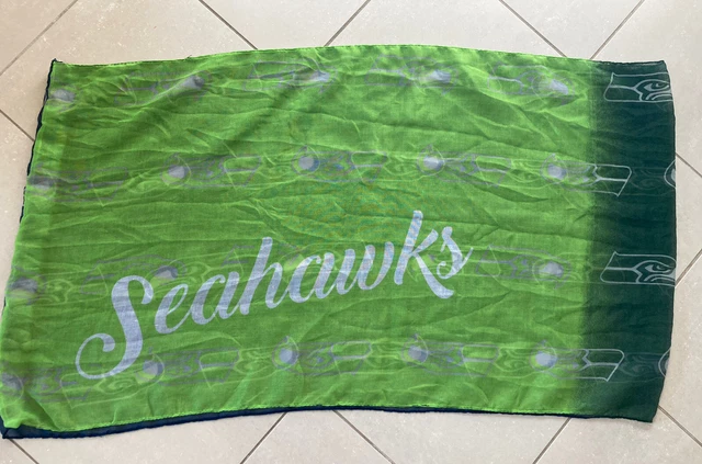 Seattle Seahawks Nfl Sheer Infinity Scarf Green. Vgc.
