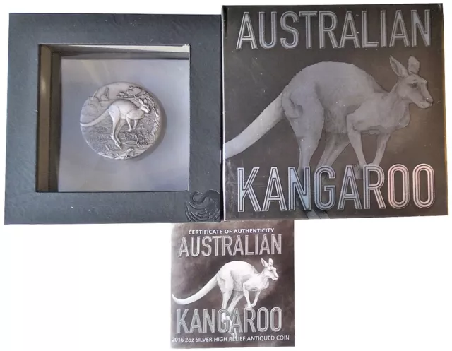 Australien 2 Oz Silber Känguru 2016 Antik Finish nur 3.000 Stück! Selten 2