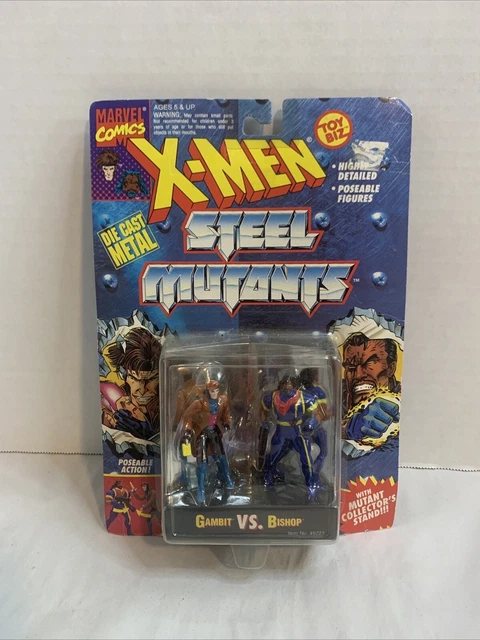 X-men Steel Mutants Gambit VS Bishop Set Metal Action Figure Toy Biz 1994 Marvel