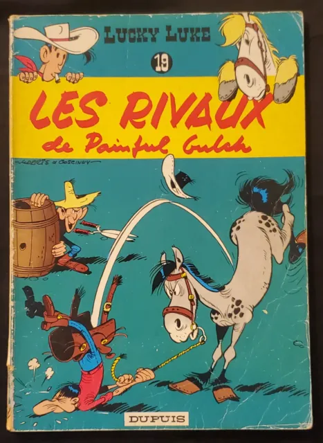 Lucky Luke T19 Les Rivaux de Painful Gulch Dos bois 1978 Morris Dupuis BE-