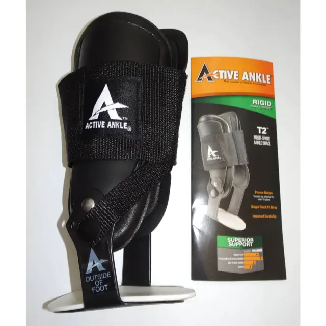 Active Ankle T2 Rigid Ankle Brace, Size Small