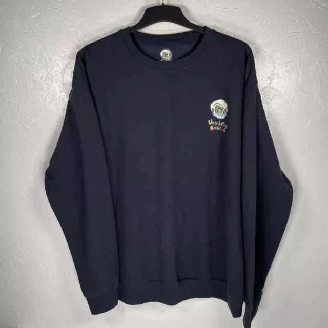 Unsubtle Skulls Blue Sweater Sweatshirt Pullover Anxiety Mental Health Men’s 2XL