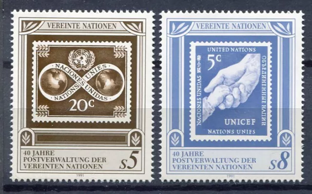 19381) UNITED NATIONS (Vienna) 1991 MNH** Nuovi** 40 year 1st UNO stamp