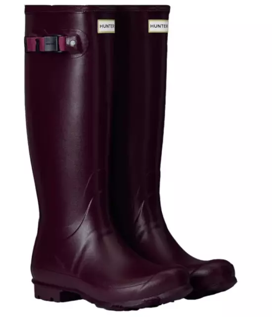 HUNTRESS WELLIES Stivali Cacciatori Wellington Donna Nero Viola 4 5 6 7 8 2