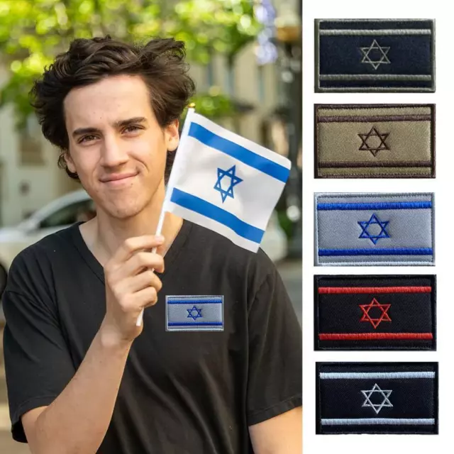 Jewish Israel National Flag Patch Embroidered Uniform Israe✨✨ Military G9N8 3