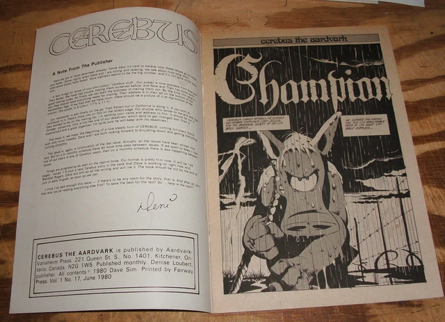 Cerebus #17 very fine 8.0 2