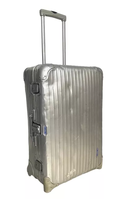 Valise Bagage Rimowa Vintage Topas. 60L. rare, collector aluminium en  bon état.