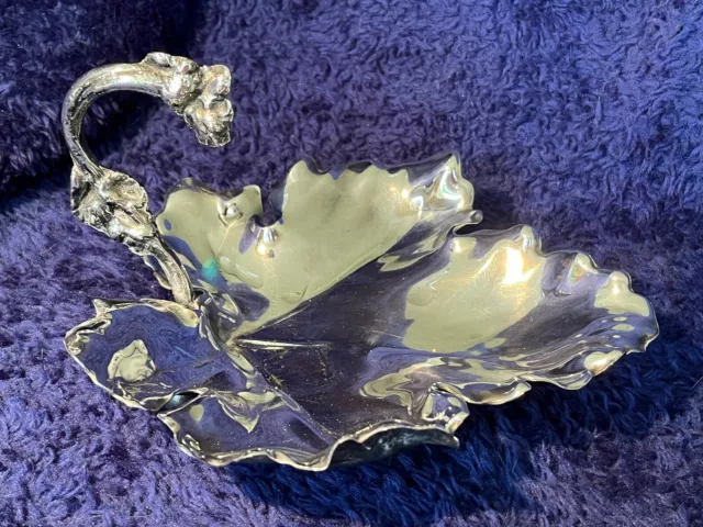 Silver Plated vine leaf serving dish 2