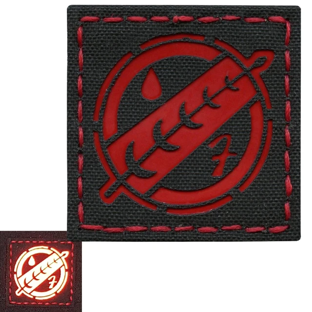Mandalorian Bounty Hunter BOBA Patch – PVC Rubber, Glow In The Dark – MILTACUSA