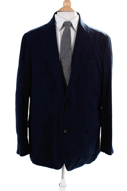 Polo Ralph Lauren Mens Unlined Twill Two Button Blazer Jacket Navy Size 48