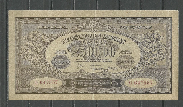 POLAND, 250,000 Marek, 1923 circulated (vf)