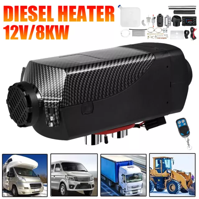 12V 8KW Air Diesel Night Heater 8KW Remote LCD Monitor For Car Truck Motor Boat