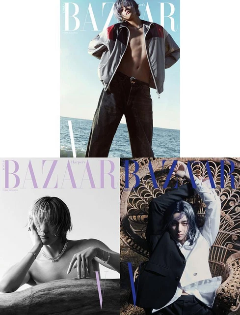 BAZAAR MAGAZINE KOREAN FEBRUARY 2024 BTS V (Cover B