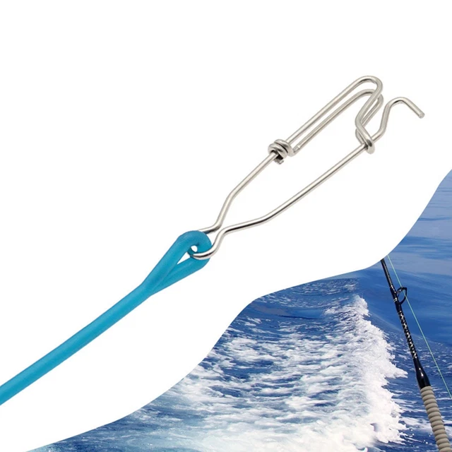 2 Amortisseurs Pour Downrigger En Acier Inoxydable - 38 Cm - Accessoire Pêche Avec Mousqueton