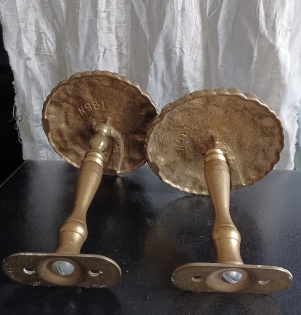 Mid Century Curtain Drapery Tie Backs or large  coat hangers? Ornate, Set of 2 8
