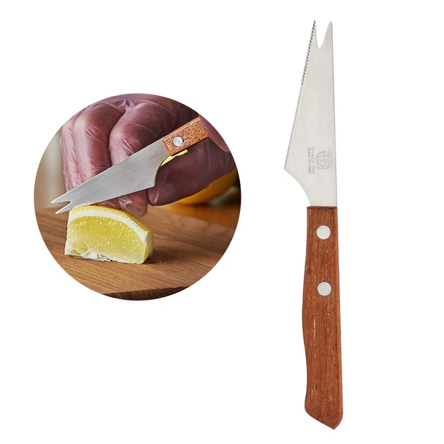 Asta Coltello Pelapatate Sharp Lama IN Acciaio Inox Manico IN Legno Spelucchino