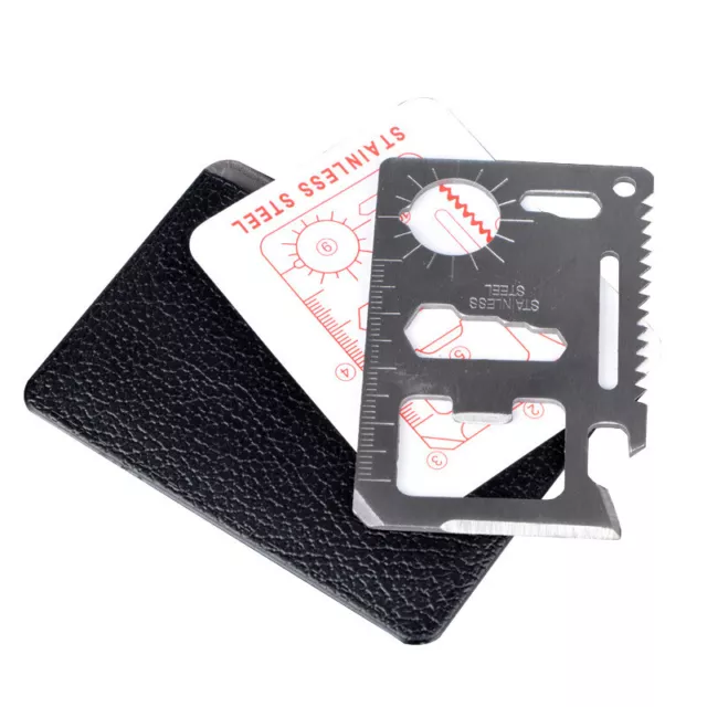 Credit Card 11-in-1 Survival Pocket Tool, Thickened Stainless Beer Opener steel