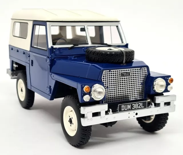 BOS 1/18 - Land Rover Series 3 Lightweight 1973 Dark Blue Resin Scale Model Car